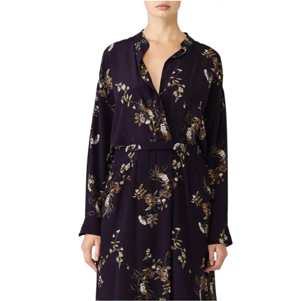 Vince silk tie dress XS